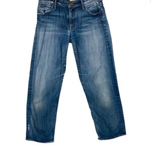 Blue Relaxed Fit Jeans with Vintage Wash